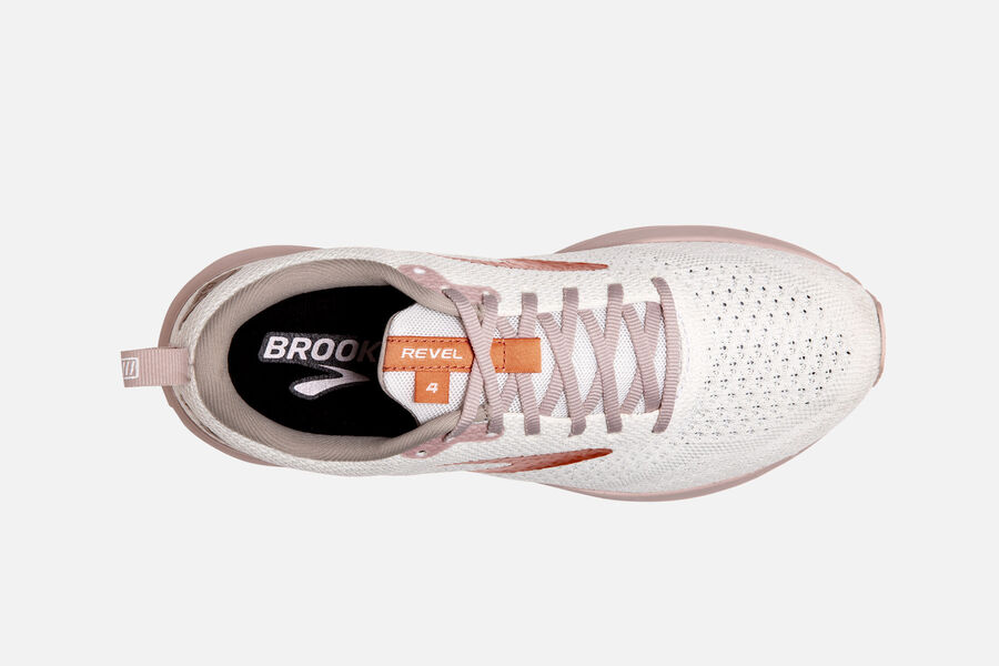 Brooks Revel 4 Road Löparskor Dam - Vita/Guld - 0387-EGDLO